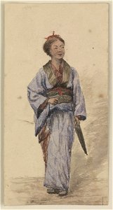 A Japanese girl with a parasol RMG PT2098