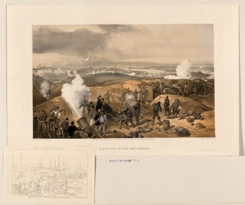 A hot day in the batteries - W. Simpson delt. ; E. Walker lith. LCCN2004672593