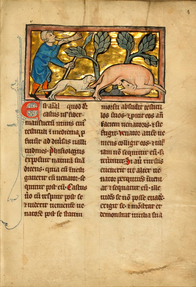 A Hunter Blowing his Horn While Attacking a Beaver - Google Art Project