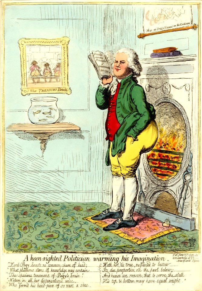 A keen-sighted politician warming his imagination. (BM 1851,0901.737)