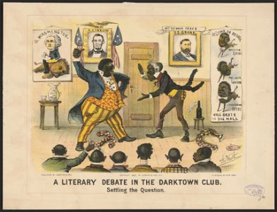 A literary debate in the Darktown Club-Settling the question - Tho. Worth. LCCN98507844