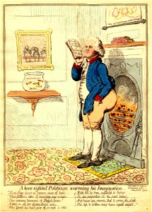 A keen-sighted politician warming his imagination. (BM 1868,0808.6443)