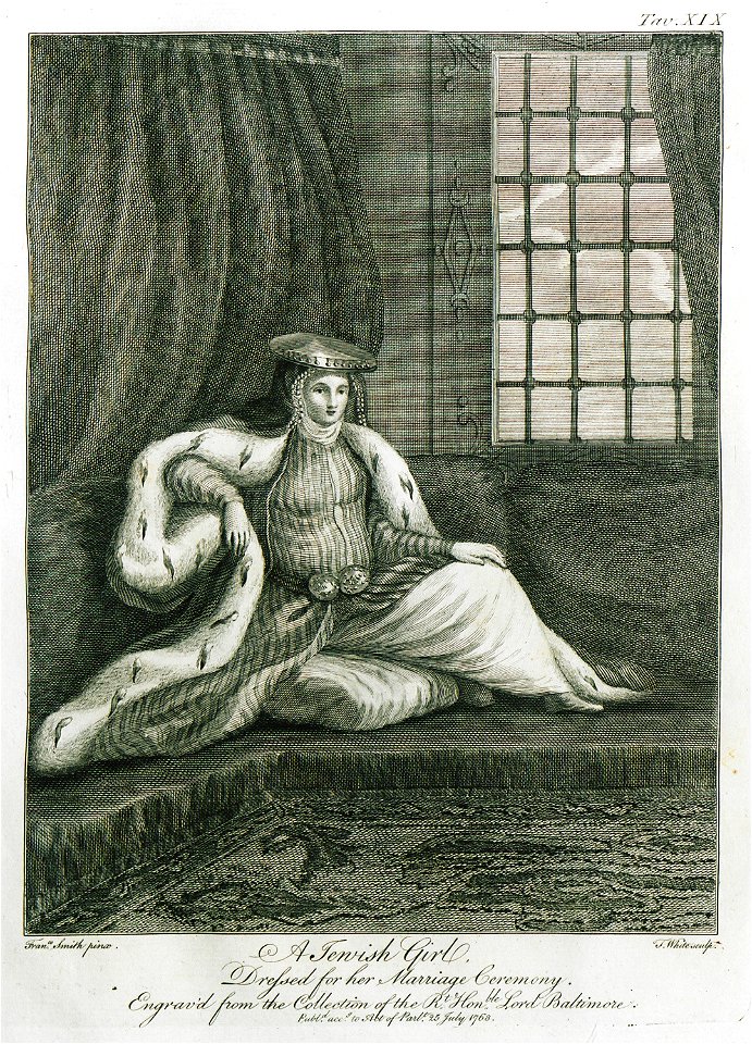 A Jewish girl dressed for her marriage ceremony - Calvert Frederick (baron Baltimore) - 1769