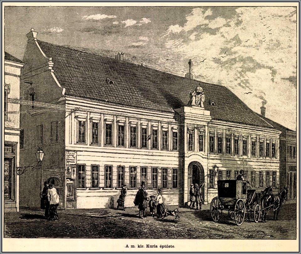 A Kúria épülete. Mo. és a Nagyvilág, 1883
