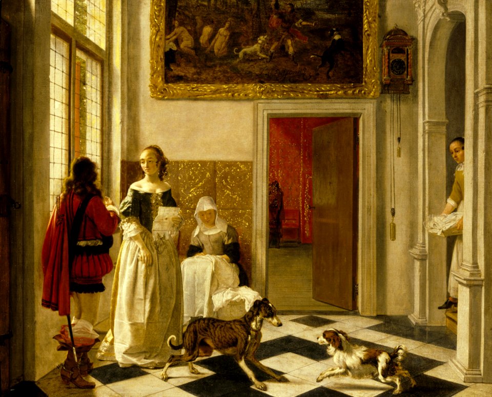 A Lady Receiving a Letter by Ludolf Leendertsz de Jongh