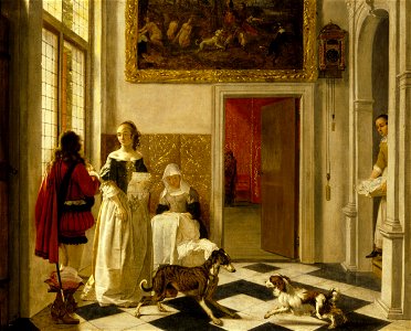 A Lady Receiving a Letter by Ludolf Leendertsz de Jongh