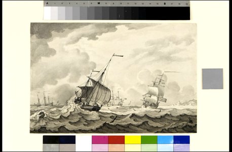 A lugger close-hauled in a strong breeze RMG PX9673