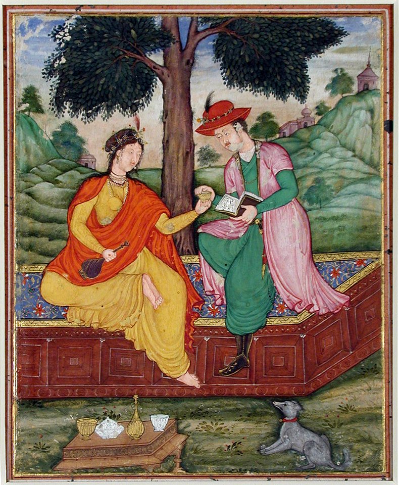 A man and woman seated beneath a tree (6124532509)
