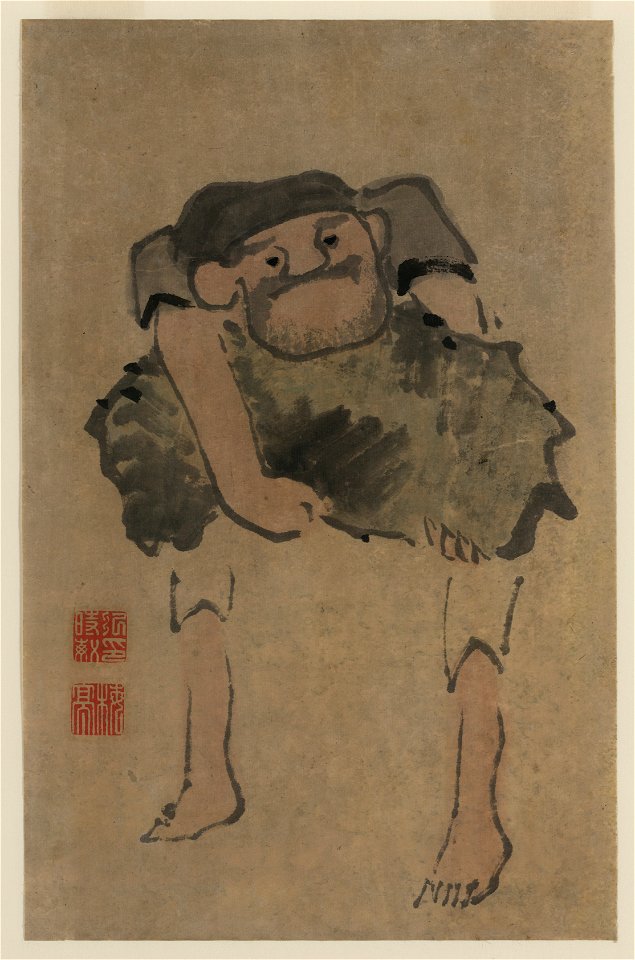 A man carrying a large object LCCN2008680230