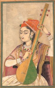 A Lady Playing the Tanpura, ca. 1735