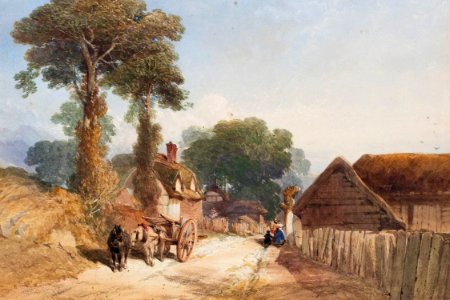 A lane, supposedly near Alnwick, Northumberland - Thomas Miles Richardson Jr - ref Richardson-K07724