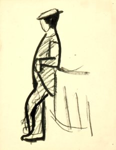 A Man Leaning Backwards in Profile by Theo van Doesburg Centraal Museum AB4591