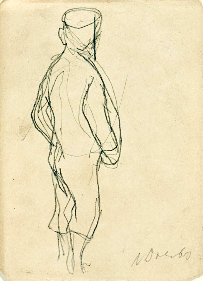 A Man Standing Shown from the Back by Theo van Doesburg Centraal Museum AB4487
