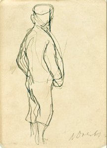 A Man Standing Shown from the Back by Theo van Doesburg Centraal Museum AB4487