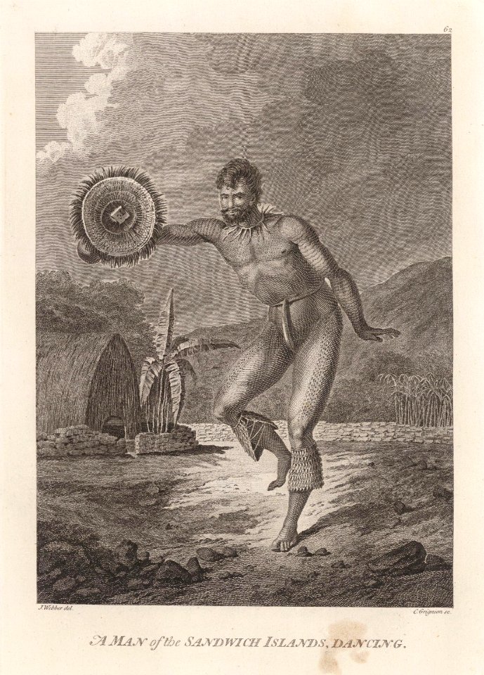 A man of the Sandwich Islands dancing by John Webber