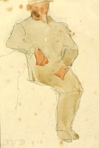A Man Sitting by Theo van Doesburg Centraal Museum AB4466