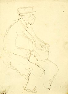 A Man with a Cap Sitting by Theo van Doesburg Centraal Museum AB4407
