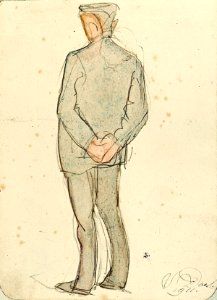 A Man Standing with His Hands behind His Back by Theo van Doesburg Centraal Museum AB4606