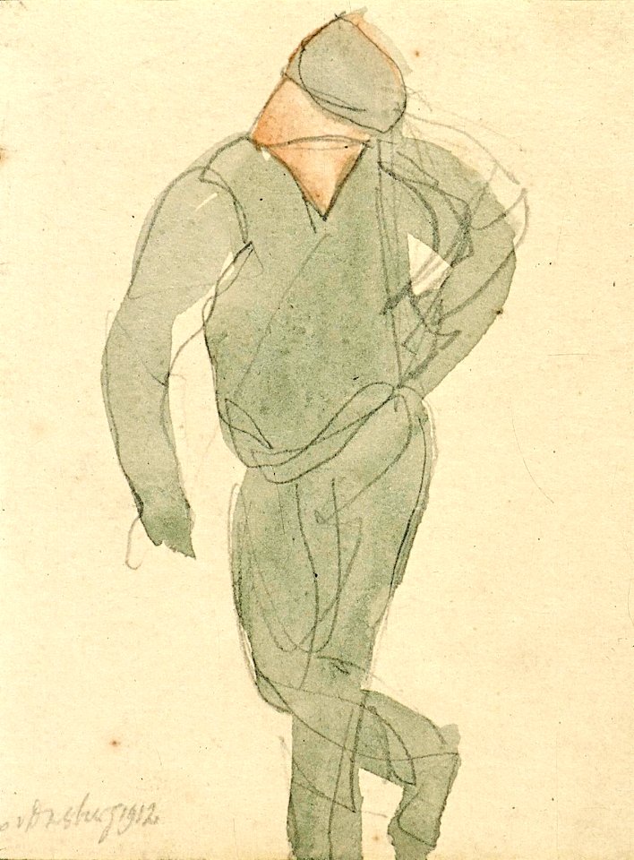 A Man with Arm Akimbo by Theo van Doesburg Centraal Museum AB4768