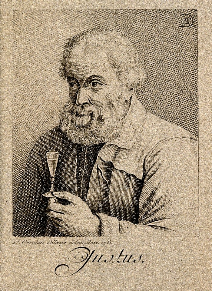 A man with a glass of spirits; representing the sense of tas Wellcome V0007691EBC