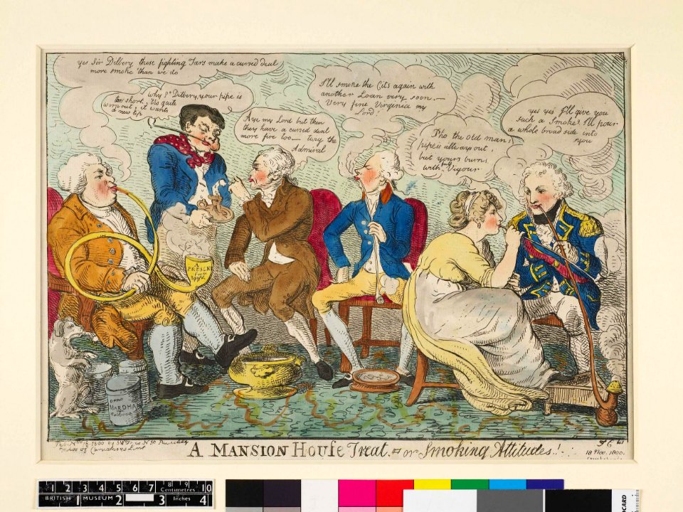 A mansion house treat. or Smoking attitudes! (BM 1868,0808.6913 1)