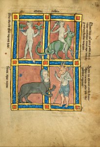 A Man Without Knowledge of Fire; A Man Riding a Crocodile; A Centaur; Sanrus - Google Art Project