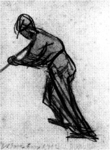 A Man Punting by Theo van Doesburg