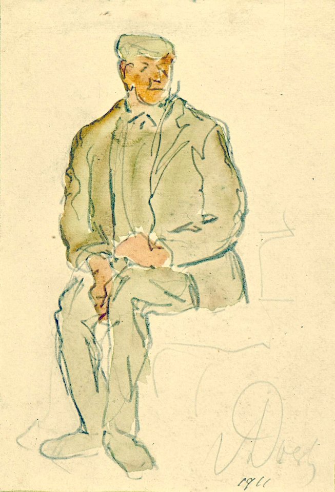 A Man Sitting by Theo van Doesburg Centraal Museum AB4760