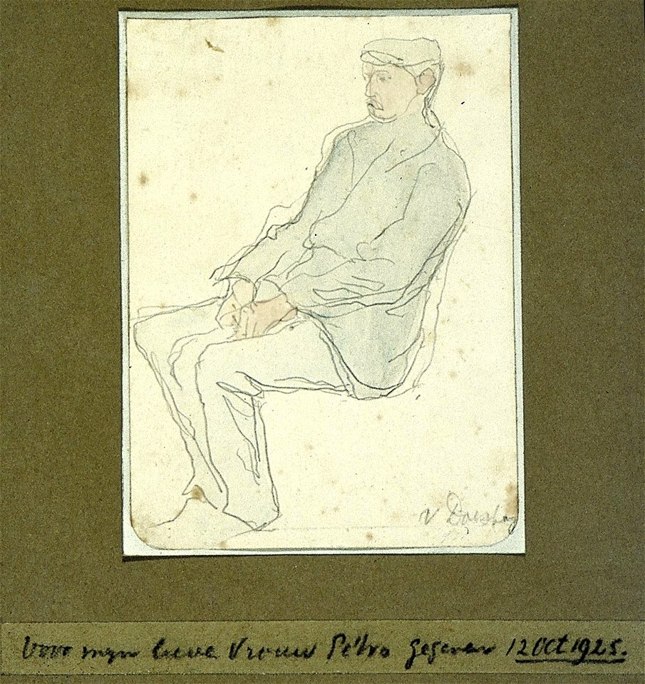 A Man Sitting by Theo van Doesburg Centraal Museum AB4489