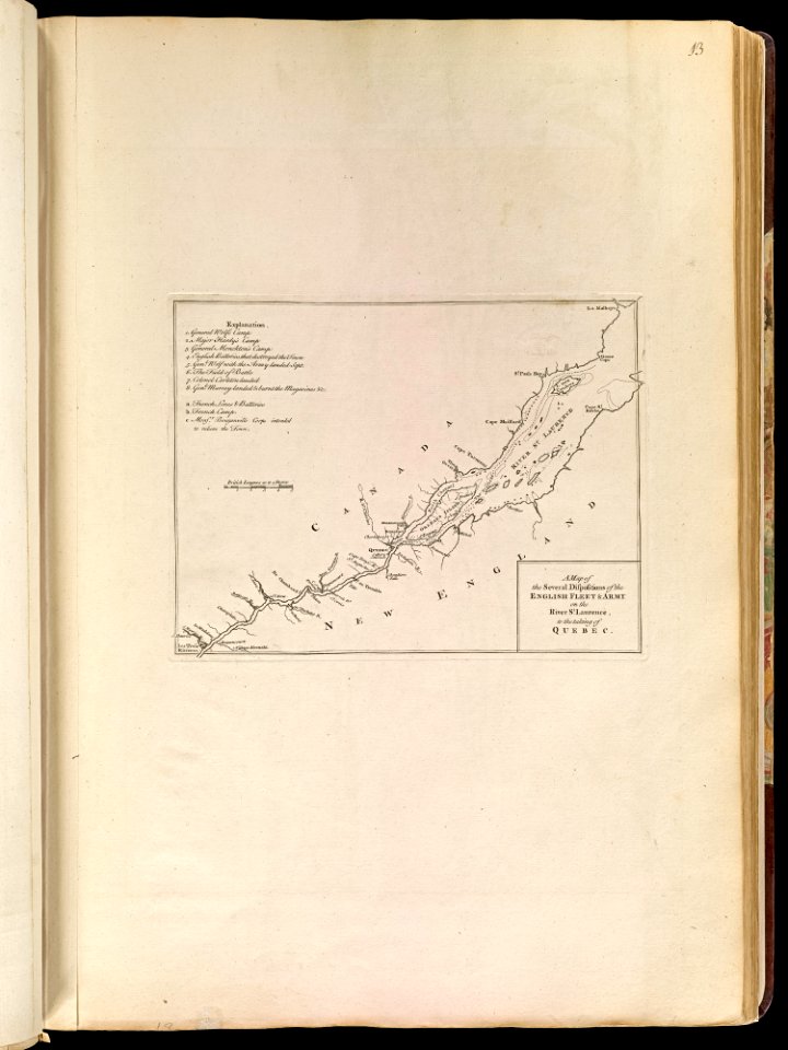 A map of the several dispositions of the English Fleet and Army on the River St. Laurence to the taking of Quebec (17724450724)