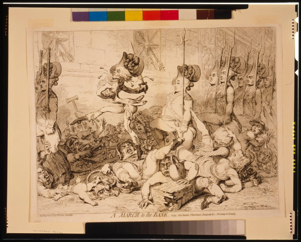 A march to the bank Vide, the Strand, Fleet Street, Cheapside etc. morning & evening. LCCN2001695208