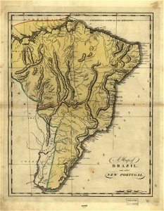 A map of Brazil, now called New Portugal. LOC 2001620474