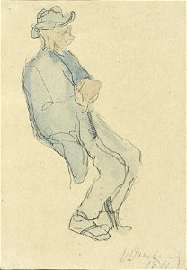 A Man Sitting by Theo van Doesburg Centraal Museum AB4469