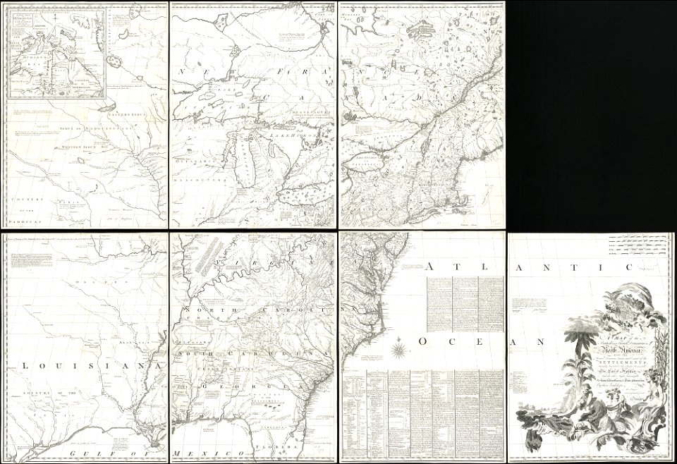 A map of the British and French dominions in North America, with the roads, distances, limits, and extent of the settlements, humbly inscribed to the Right Honourable the Earl of Halifax, and the (7118605365)