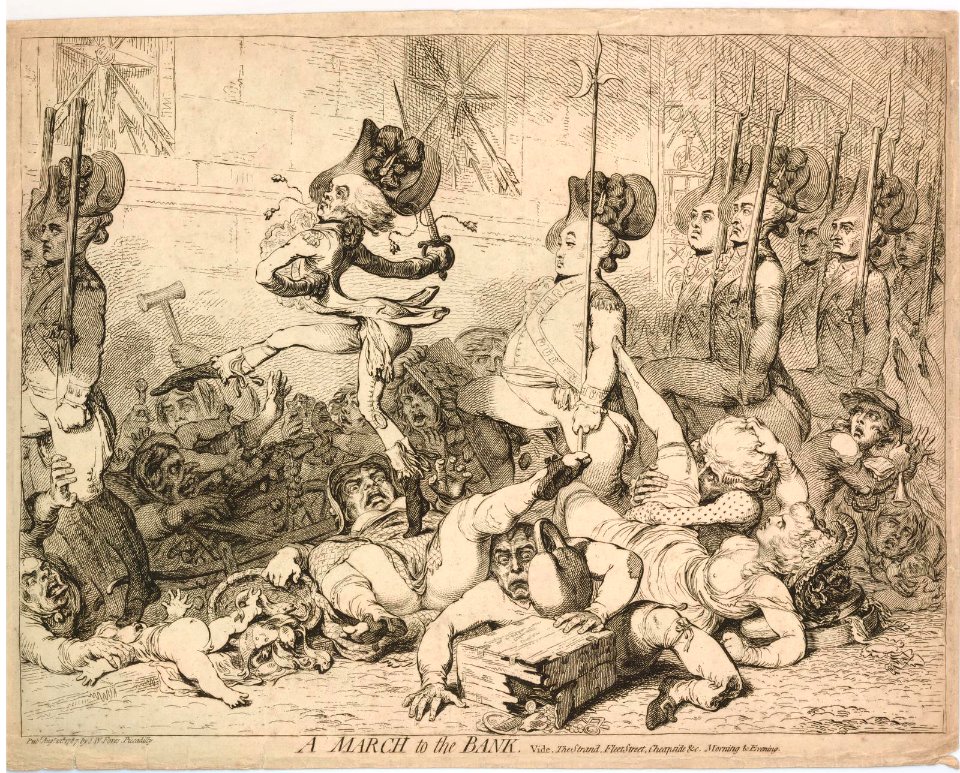 A March to the Bank. (BM 1868,0808.5657)