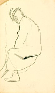 A Man Sitting Shown Obliquely from the Left by Theo van Doesburg Centraal Museum AB4482