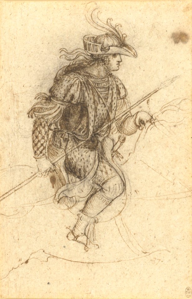 A masquerader on horseback RL 12574r