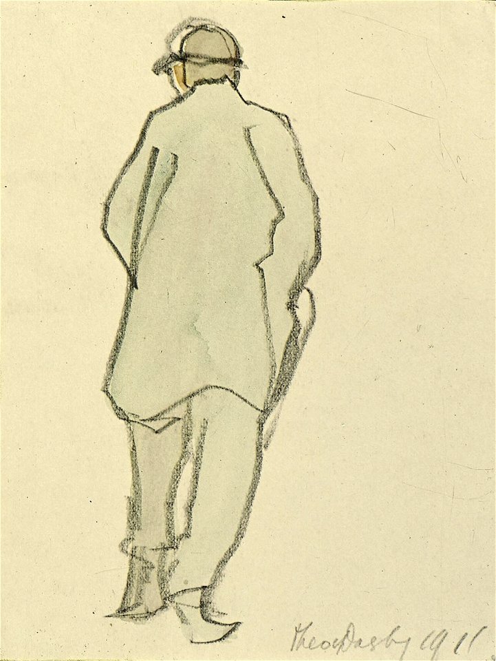 A Man Walking Shown from the Back by Theo van Doesburg Centraal Museum AB4759