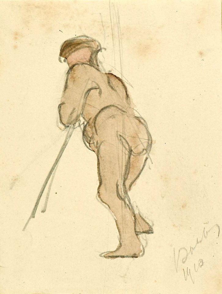 A Man Leaning or Pushing by Theo van Doesburg Centraal Museum AB4778