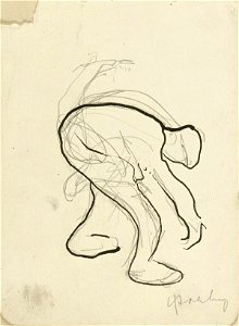 A Man with a Cap Bending Over by Theo van Doesburg Centraal Museum AB4837
