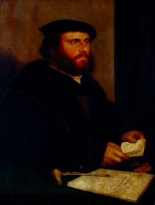 A merchant of the German steelyard by Hans Holbein the Younger