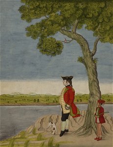A military officer of the East India Company (cropped). Free illustration for personal and commercial use.