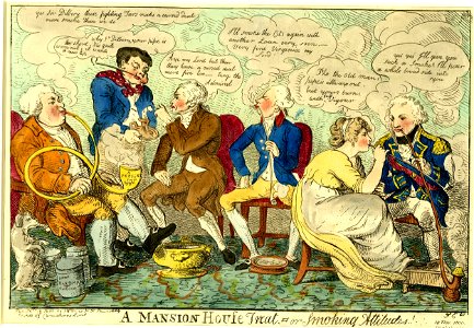 A mansion house treat. or Smoking attitudes! (BM 1868,0808.6913)