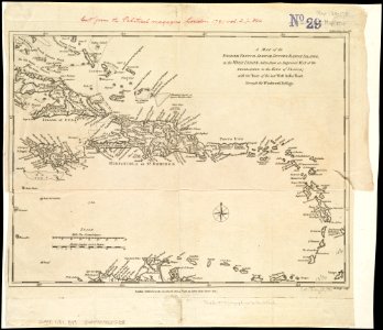 A map of the English, French, Spanish, Dutch, and Danish Islands, in the West Indies, taken from an improved map of the geographer to the King of France, with the tract of the last West India Fleet, (4587172518)