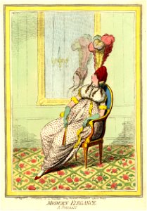 A modern elegance. A portrait (BM 1868,0808.6431)