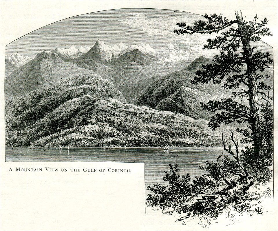 A mountain view on the Gulf of Corinth - Mahaffy John Pentland - 1890