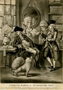 A morning ramble, or - The Milliners Shop (BM Heal,Portraits.245)