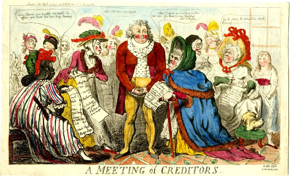 A meeting of creditors (BM 1868,0808.6424)