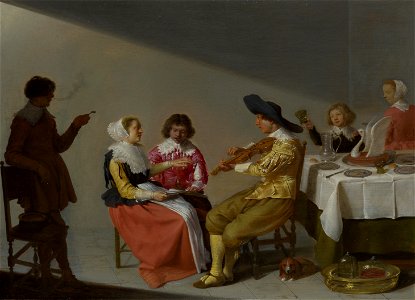 A Musical Party, 1631, Jacob van Velsen. Free illustration for personal and commercial use.