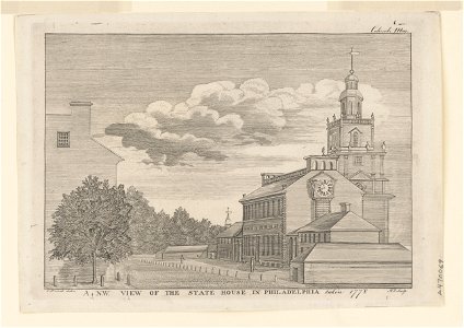 A N.W. view of the state house in Philadelphia taken 1778 - C.W. Peale delin. ; J.T. sculp. LCCN2004671521